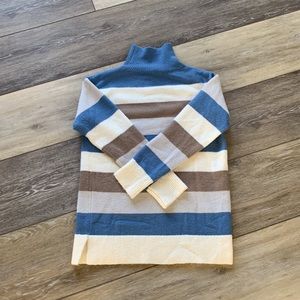 Ann Taylor Petite Striped Turtleneck Tunic Sweater